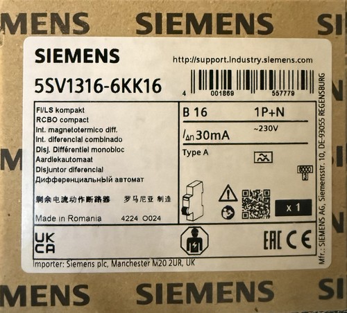 Siemens 5sv1316 6kk16 - 1p+n, 6
