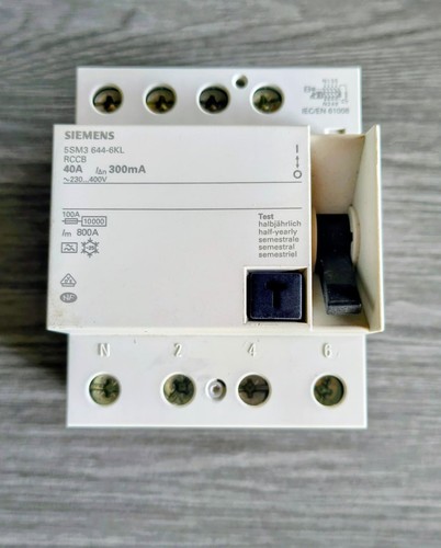 Siemens rcd rccb 40a - siemens, 300ma